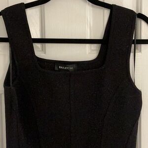 NWOT Bailey 44 Black Metallic Corset Top
